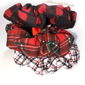 Set of 3 Flannel Handmade Scrunchies